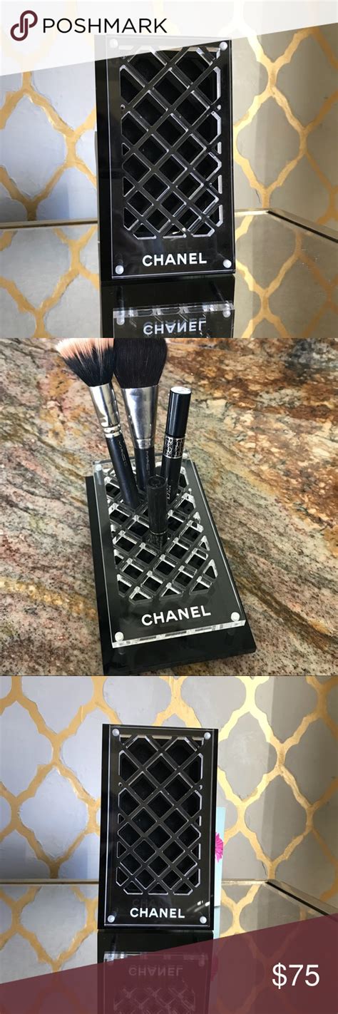 fake chanel brush holder|chanel dupe leather.